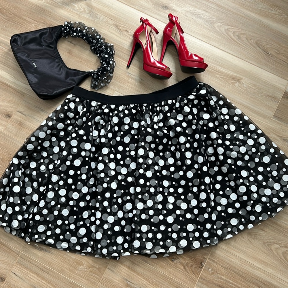 Lane Bryant polka dot tulle skirt